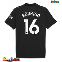 Camisa de Futebol Manchester City Rodri Hernandez #16 Equipamento Secundário 2025-26 Manga Curta